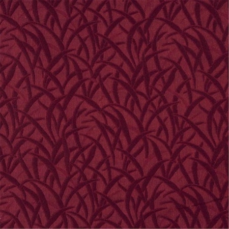 Designer Fabrics 54 in. Wide Burgundy- Grassy Meadow Jacquard Woven Upholstery Grade Fabric E581